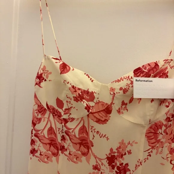 Reformation Fallon Floral Pink Maxi Dress - Picture 4 of 7